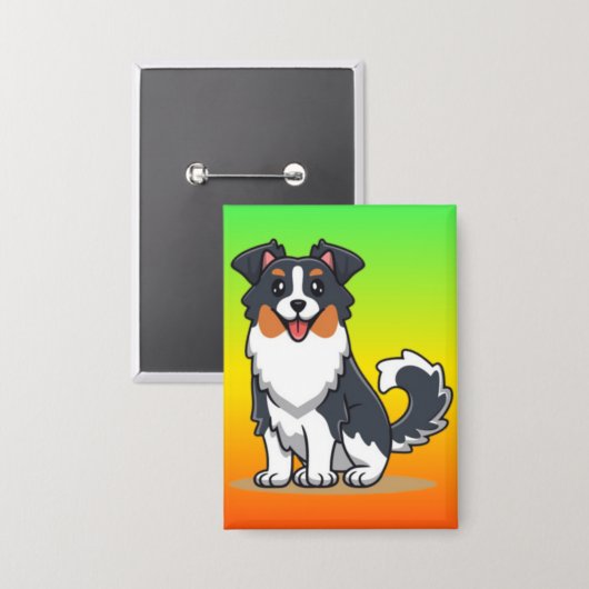 Badge Cute Australian Shepherd-23144 (Recto/Verso)