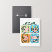 Badge Cute Axolotl Seasons Collection - Saisons (Recto/Verso)