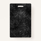 Badge Cute Black Cheetah Leopard Motif d'impression (Devant)