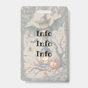 Badge Cute chauve-souris Halloween