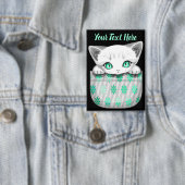 Badge Cute de chat et pointe joueuse à partir d'une poch (Insitu)