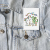 Badge Cute Fantasy Friends – Birthday Button for Kids (Insitu)