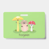 Badge Cute kawaii champignon champignon toadstool (Arrière)