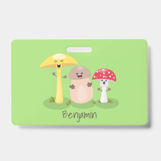 Badge Cute kawaii champignon champignon toadstool (Avant)