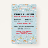 Badge Cute Kid's Cat Colorful Custom Photo ID enfant (Dos)