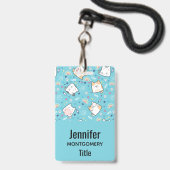 Badge Cute Kitty Chats Motif Whimsical (Avant avec lanière)