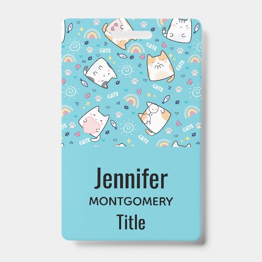 Badge Cute Kitty Chats Motif Whimsical (Avant)