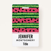 Badge Cute pastèque Motif rose et vert (Dos)