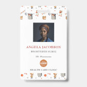 Badge Cute Pediatric Registered Nurse Logo (Front)