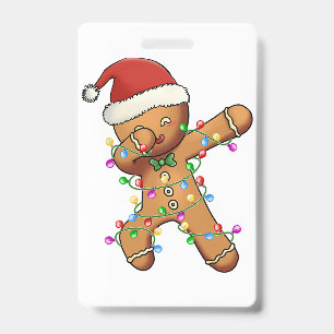 Badge Dabbing Elf Christmas Tree Lights Xmas Family Matc