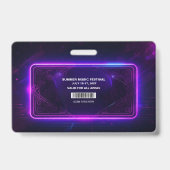 Badge d'accès total Neon VIP (Arrière)
