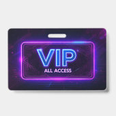 Badge d'accès total Neon VIP (Avant)