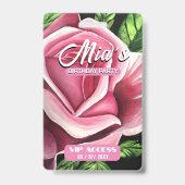 Badge d'accès VIP à la fête d'anniversaire (Arrière)