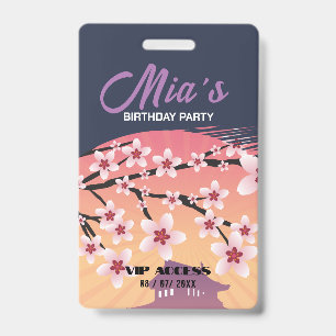 Badge d'accès VIP à la fête d'anniversaire