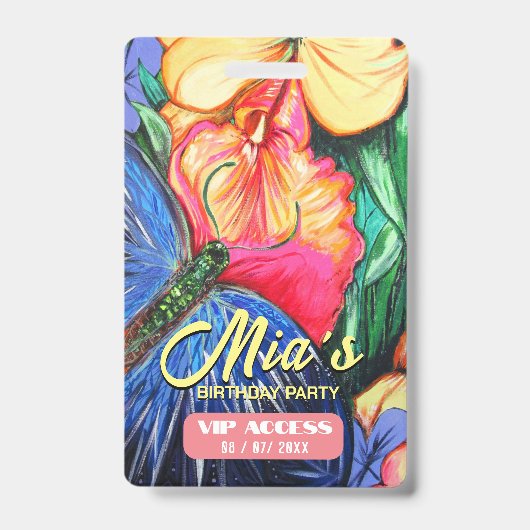 Badge d'accès VIP à la fête d'anniversaire (Avant)