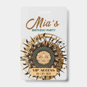 Badge d'accès VIP à la fête d'anniversaire (Arrière)
