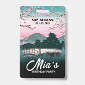 Badge d'accès VIP à la fête d'anniversaire (Arrière)