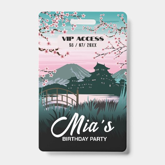 Badge d'accès VIP à la fête d'anniversaire (Avant)