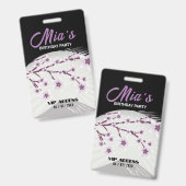 Badge d'accès VIP à la fête d'anniversaire (Avant & arrière)