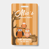 Badge d'accès VIP à la fête d'anniversaire (Arrière)