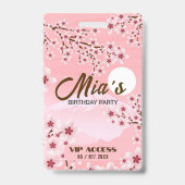 Badge d'accès VIP à la fête d'anniversaire (Arrière)