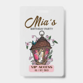 Badge d'accès VIP à la fête d'anniversaire (Arrière)