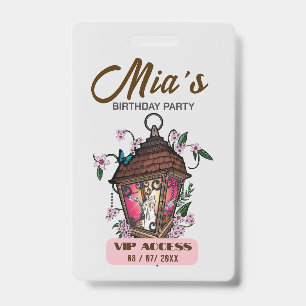 Badge d'accès VIP à la fête d'anniversaire