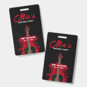 Badge d'accès VIP à la fête d'anniversaire (Avant & arrière)