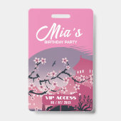 Badge d'accès VIP à la fête d'anniversaire (Arrière)