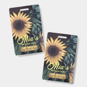 Badge d'accès VIP à la fête d'anniversaire (Avant & arrière)