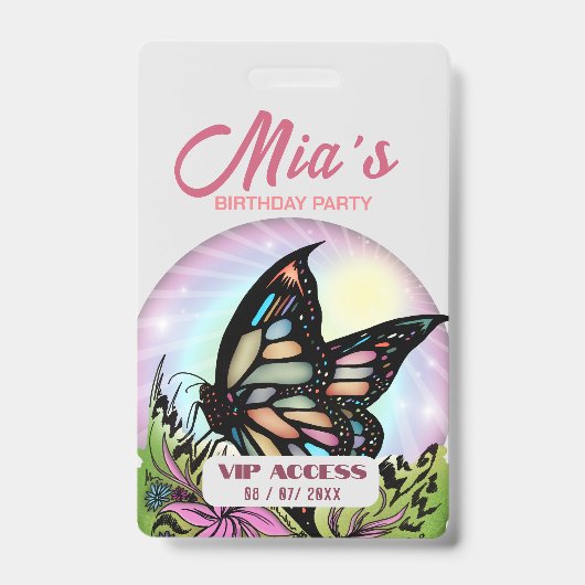 Badge d'accès VIP à la fête d'anniversaire (Avant)