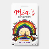 Badge d'accès VIP à la fête d'anniversaire (Arrière)