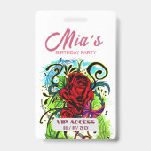 Badge d'accès VIP à la fête d'anniversaire (Arrière)