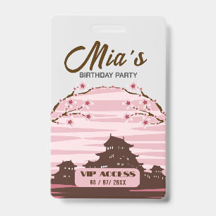 Badge d'accès VIP à la fête d'anniversaire