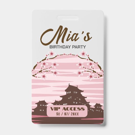 Badge d'accès VIP à la fête d'anniversaire (Avant)
