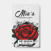 Badge d'accès VIP à la fête d'anniversaire (Arrière)