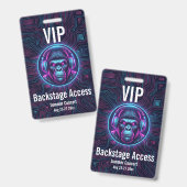 Badge d'accès VIP personnalisé Backstage pour conc (Avant & arrière)