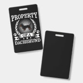 Badge Dachshund Chien Mignon (Avant & arrière)