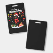 Badge Dachshund Cute Christmas (Avant & arrière)