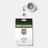 Badge d'agent de parc (Avant avec rétractable)