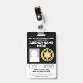 BADGE D'AGENT DE RÉCUPÉRATION DE CAUTION ET DE FUG (Avant avec clip)