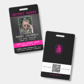 Badge d'agent secret espion (Avant & arrière)