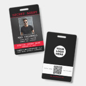 Badge d'agent secret espion d'entreprise (Avant & arrière)