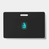 Badge d'agent secret espion interactif - Noir/Turq (Arrière)