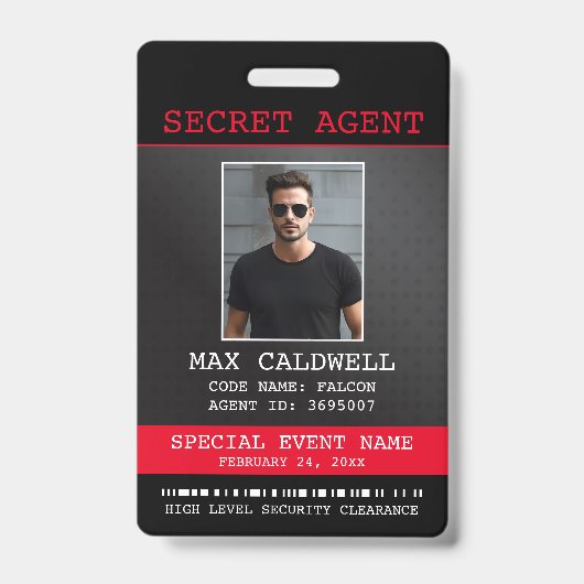 Badge d'agent secret et d'espion d'entreprise (Avant)