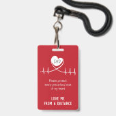 Badge d'alerte CHD pour siège bébé (Front with Lanyard)