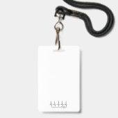 Badge d'alerte CHD pour siège bébé (Back with Lanyard)