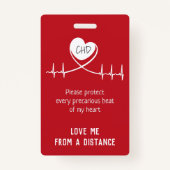 Badge d'alerte CHD pour siège bébé (Devant)