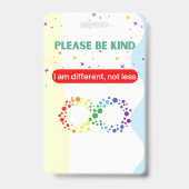 Badge d'alerte d'autisme pour autiste non verbal (Arrière)