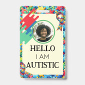 Badge d'alerte médicale pour l'autisme chez l'enfa (Avant)